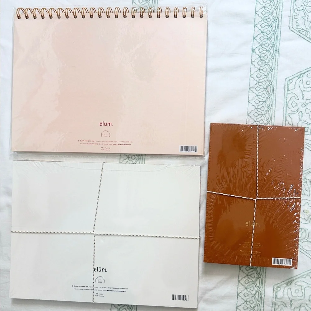 NWT Elūm Designs Stationery Planning Trio Set - Citrus Florals - Set of 3